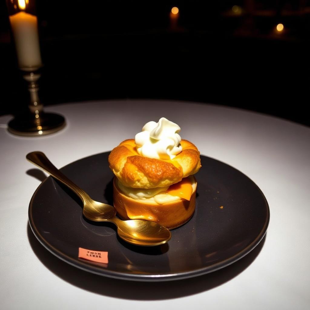 Peach cobbler soufflé
