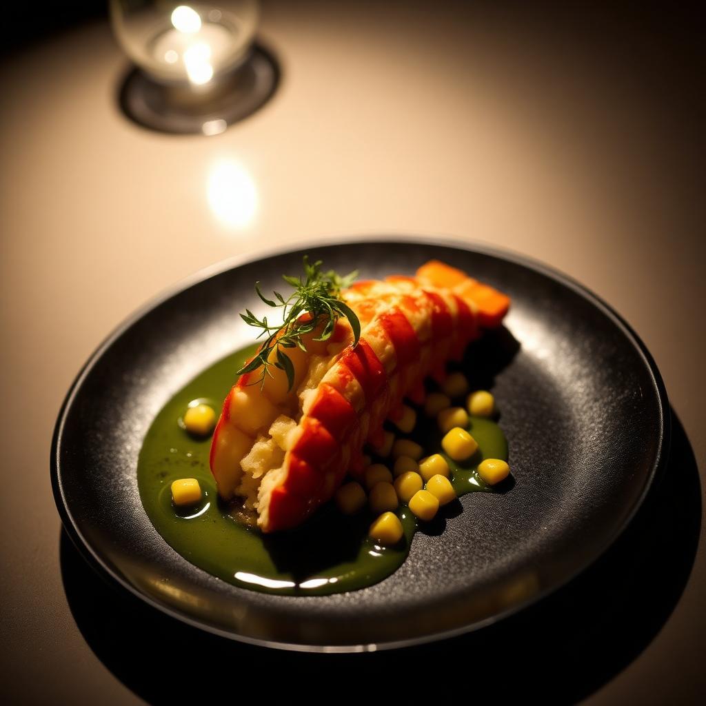 Butter-poached lobster tail